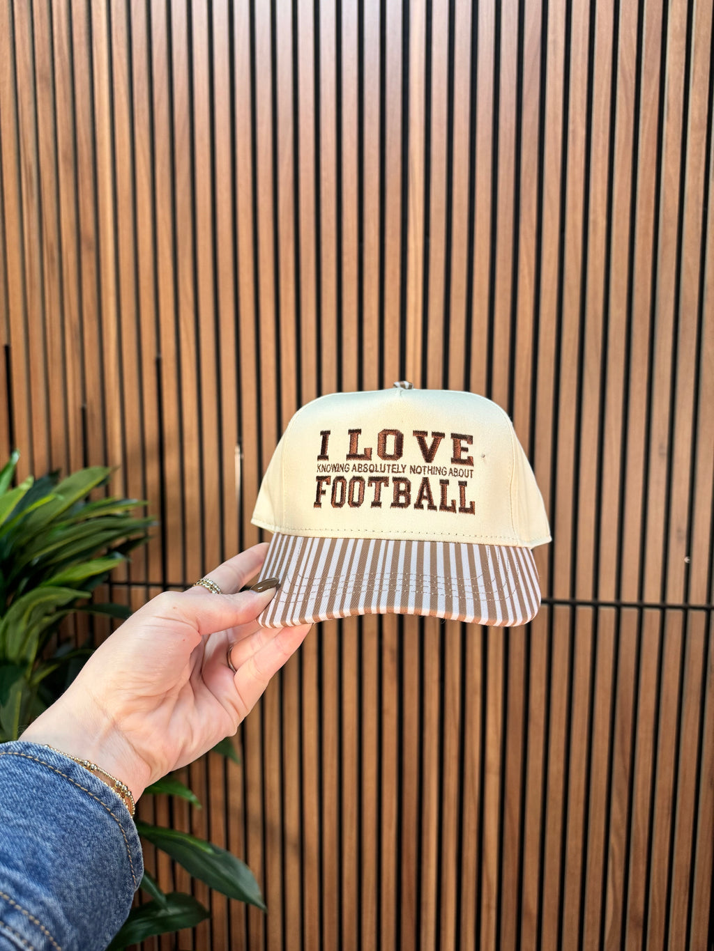 I Love Knowing Absolutely Nothing About Football Striped Hat