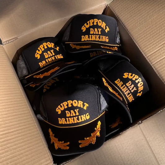 Support Day Drinking Captain Trucker Hat