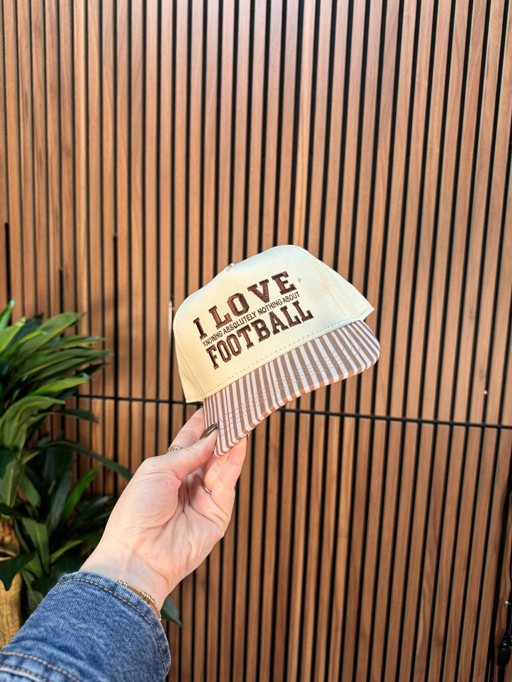 I Love Knowing Absolutely Nothing About Football Striped Hat