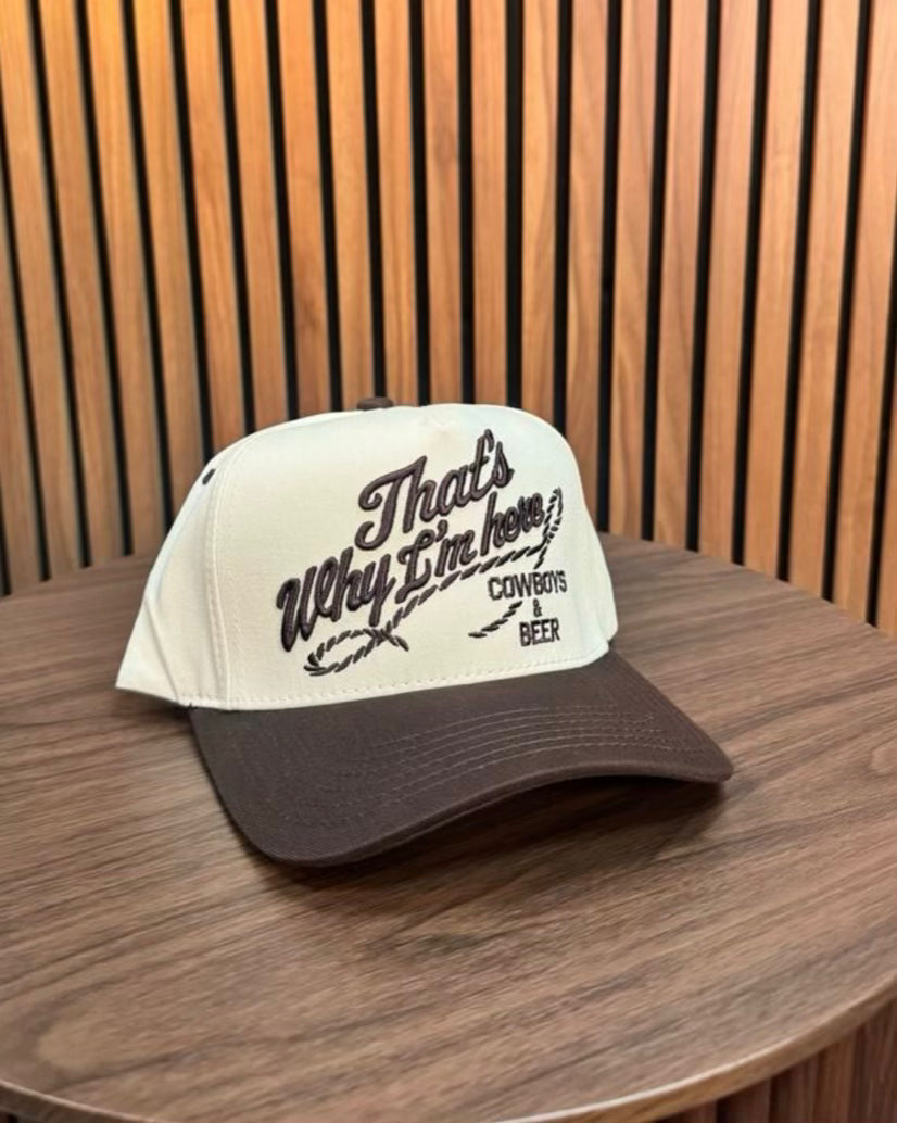 That's Why I'm Here, Cowboys & Beer Baseball Cap